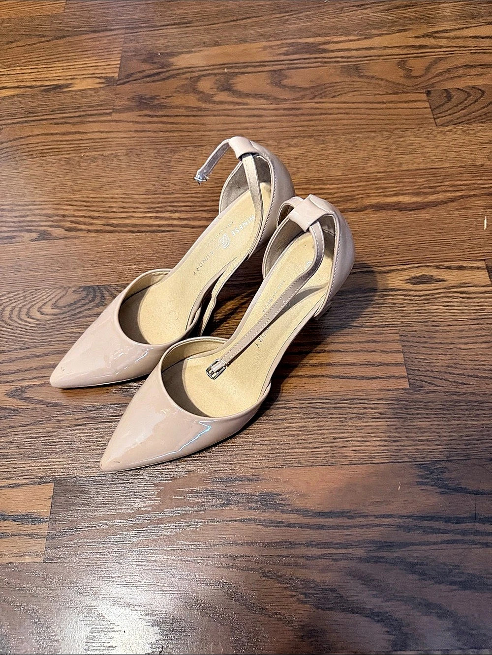 Chinese Laundry Dolly Point Toe Ankle Strap Stiletto Heels Dolly Pointed-Toe